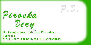 piroska dery business card